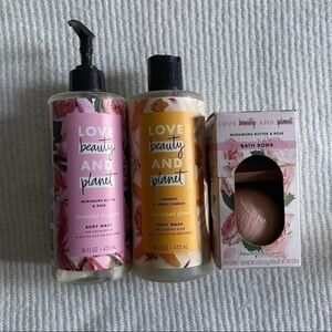 Love Beauty and Planet Body Wash and bath bomb​